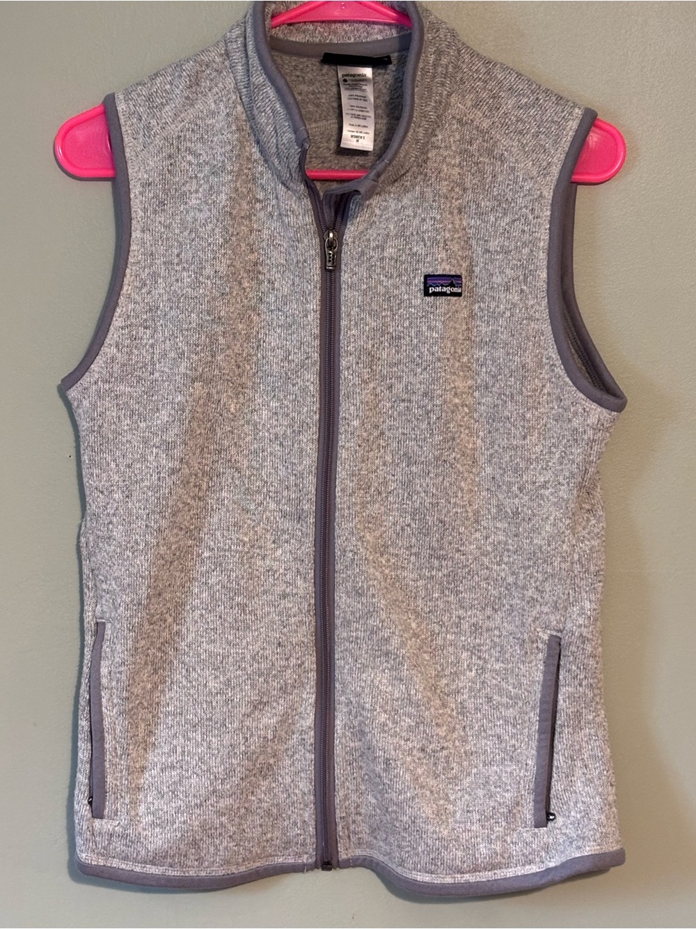 Patagonia Women's Gray Full‑Zip Fleece Vest Size M